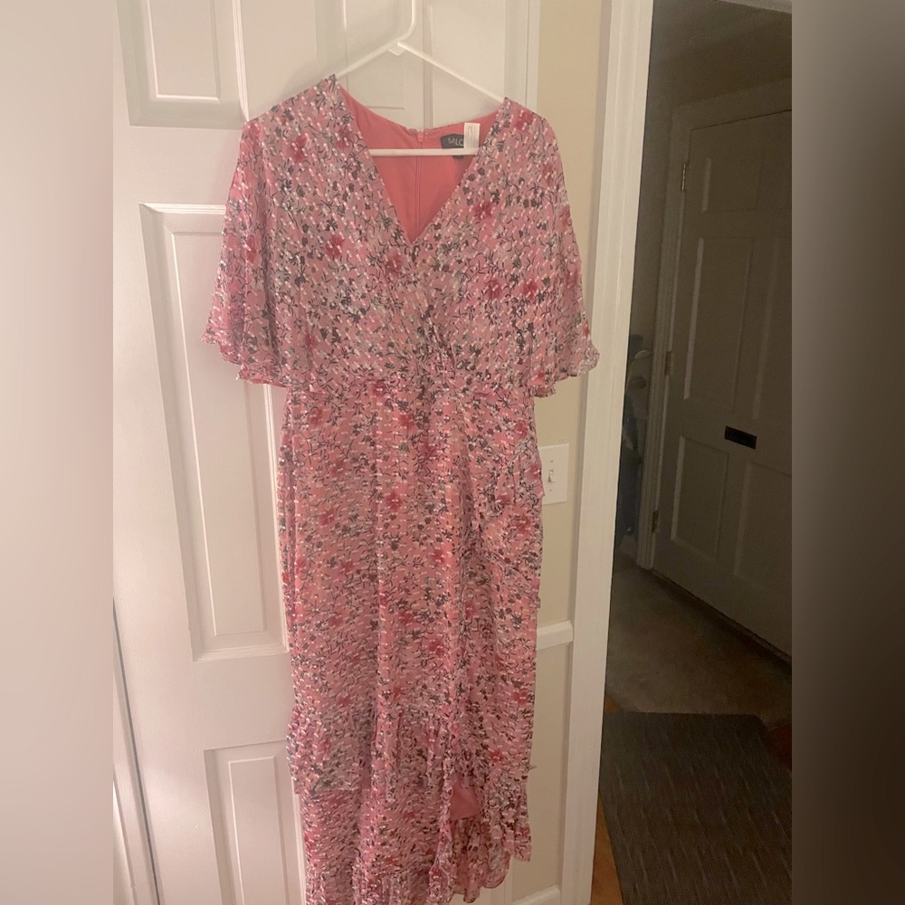 Floral biased cut dress. Worn as mother of bride dress-only worn once!
